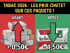 Tabac 2026 : La liste des paquets de cigarettes qui vont baisser au 1er janvier (jusqu’à -20€ !)